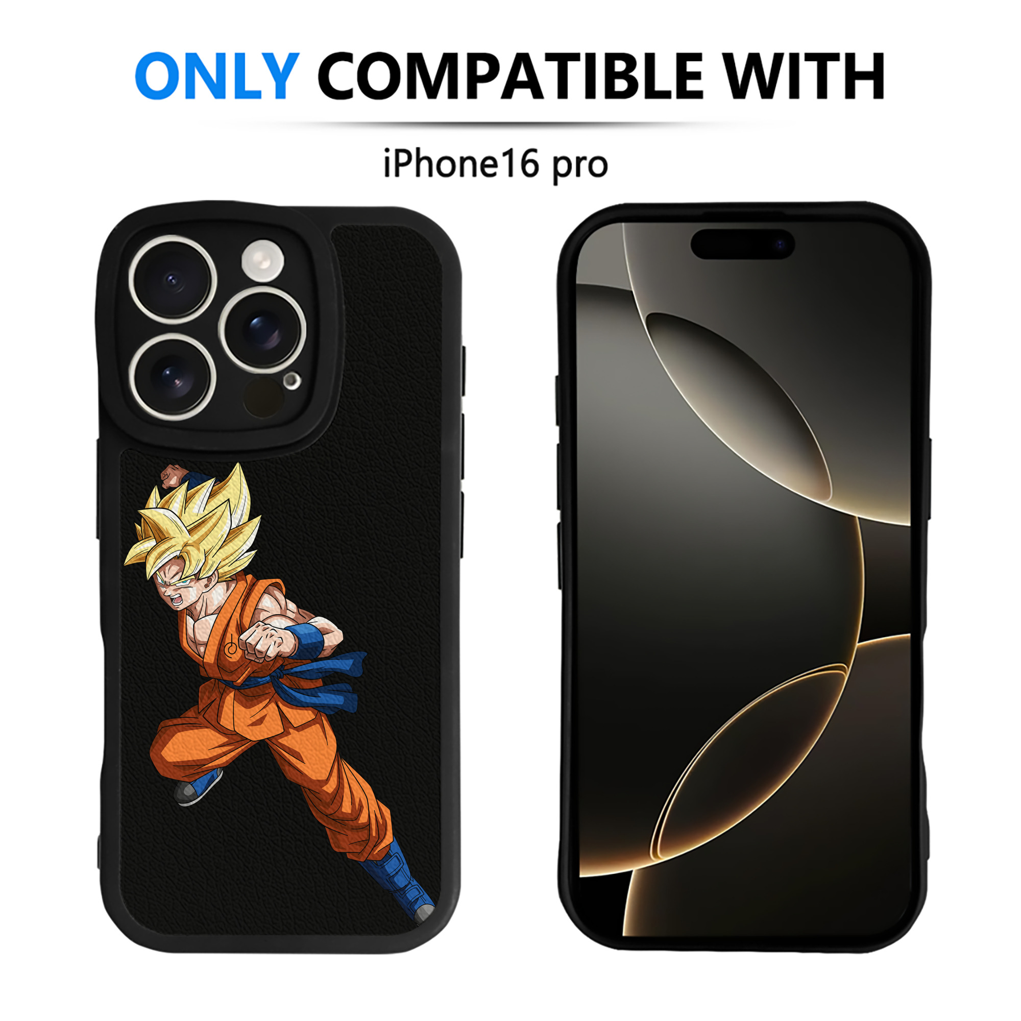 （画像用） ドラゴンボール 孫悟空（そん ごくう）Son Goku カカロット DRAGON BALL Kakarotto 【iPhone 16シリーズ対応】シリコンスマホケース（レザー調） 材質：シリコン
